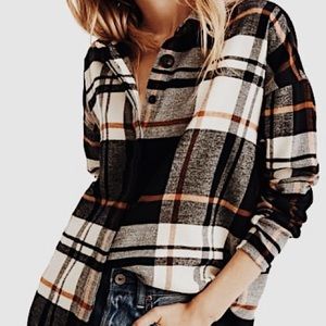 Madewell Flannel Brommley Top